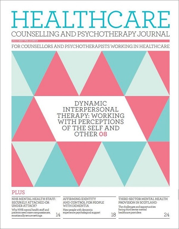 Cover of Healthcare Counselling and Psychotherapy Journal, July 2017
