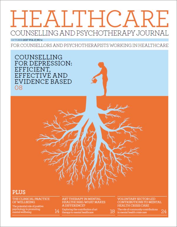 Cover of Healthcare Counselling and Psychotherapy Journal October 2017