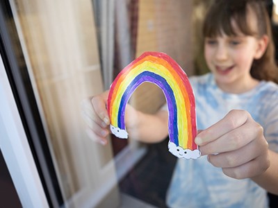 Child Coronavirus Rainbow Card