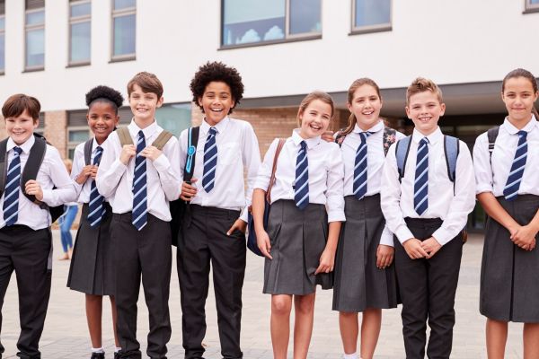 Group of school children