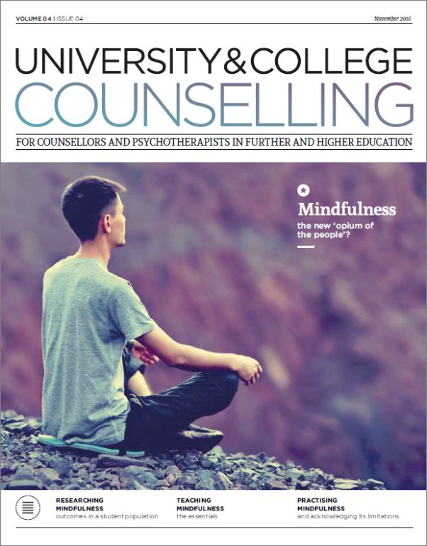 Cover of University and College Counselling November 2016