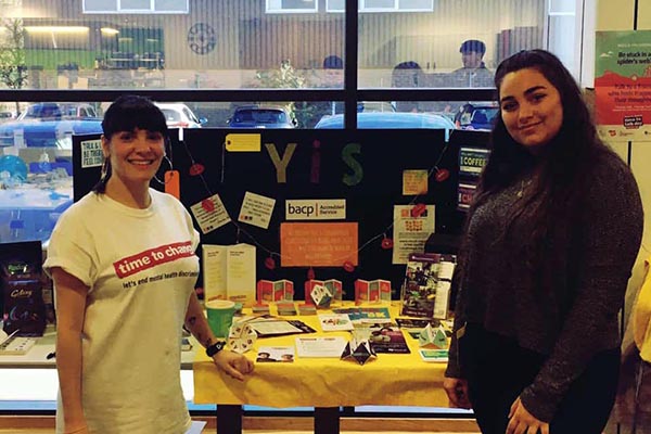 Toni Moch and Annaliese Masaad at a YiS outreach event