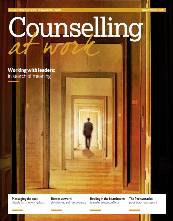 Cover of Counselling at Work Winter 2015