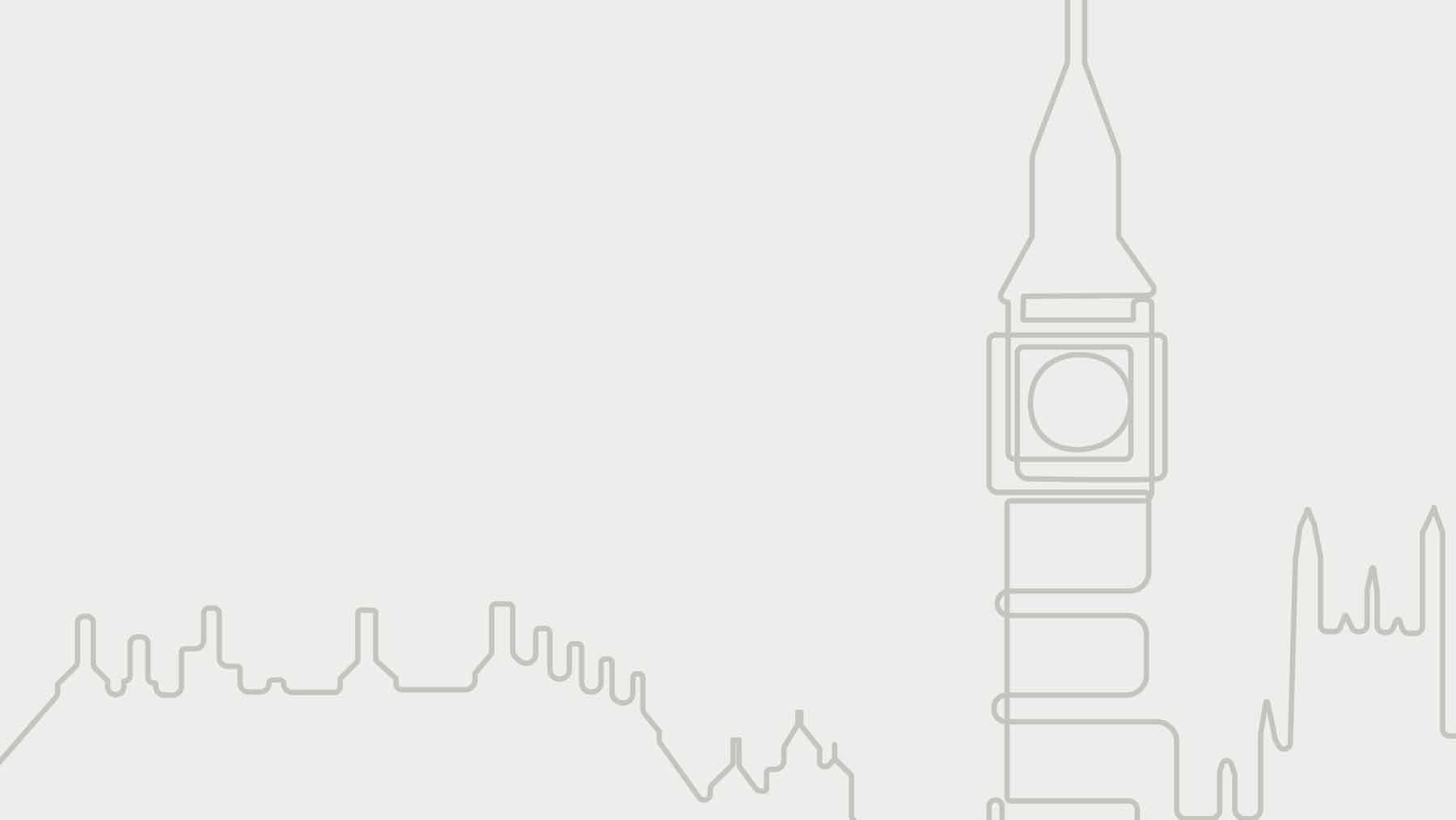 A line drawing of the House of Commons