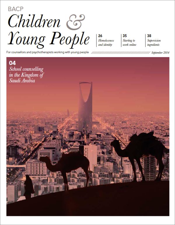 Cover of BACP Children and Young People journal, September 2014