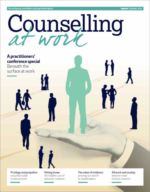 Cover of Counselling at Work, Summer 2014