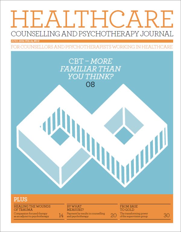 Cover of Healthcare Counselling and Psychotherapy Journal, April 2014