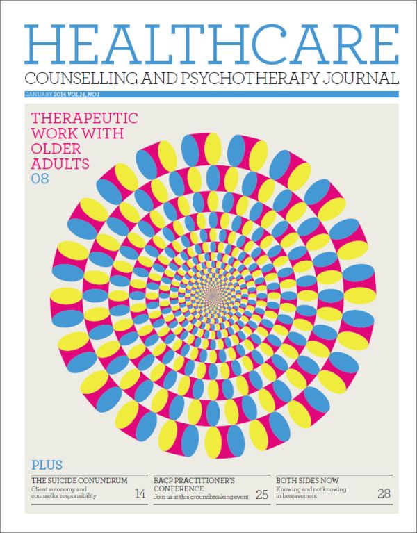 Cover of Healthcare Counselling and Psychotherapy Journal, January 2014