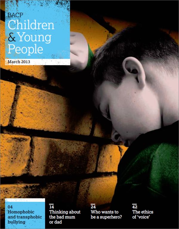 Cover of BACP Children and Young People, March 2013