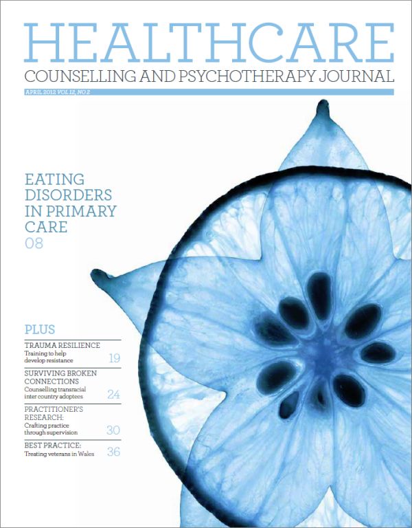 Cover of Healthcare Counselling and Psychotherapy Journal, April 2012