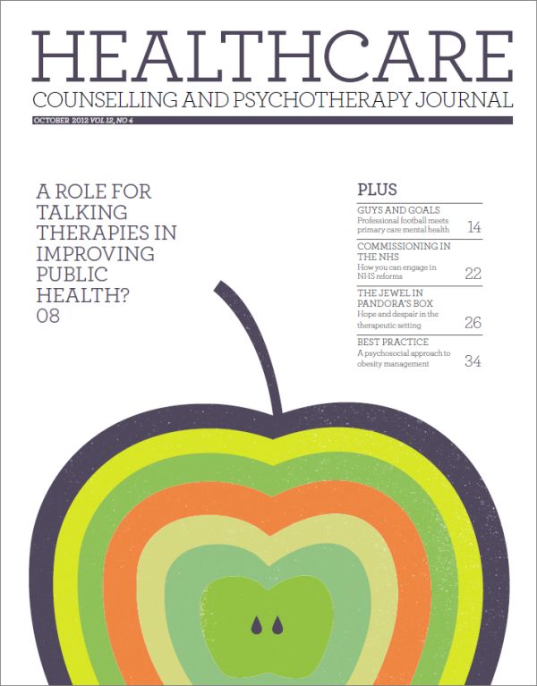 Cover of Healthcare Counselling and Psychotherapy Journal, October 2012