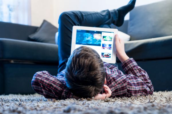 Child using a tablet