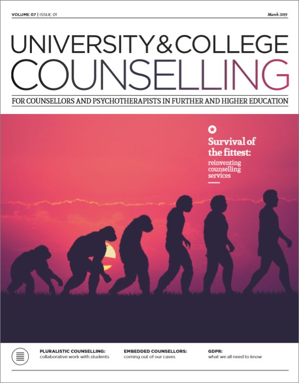 Cover of University and College Counselling, March 2019 issue