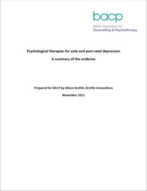 Cover of Psychological therapies for ante and post natal depression