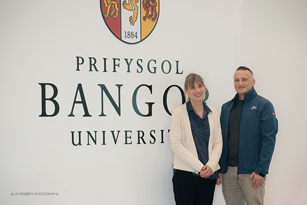 Kate Tindle and Endaf Evans of Bangor University. Pic: Jan Roberts Photography.