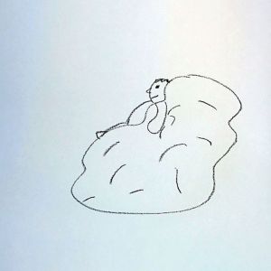 David's picture of sitting on a cloud